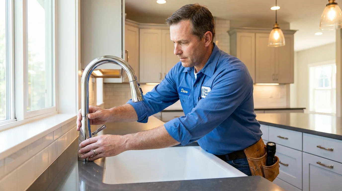 Kitchen faucet installation by Johns Plumbing LLC in Marks